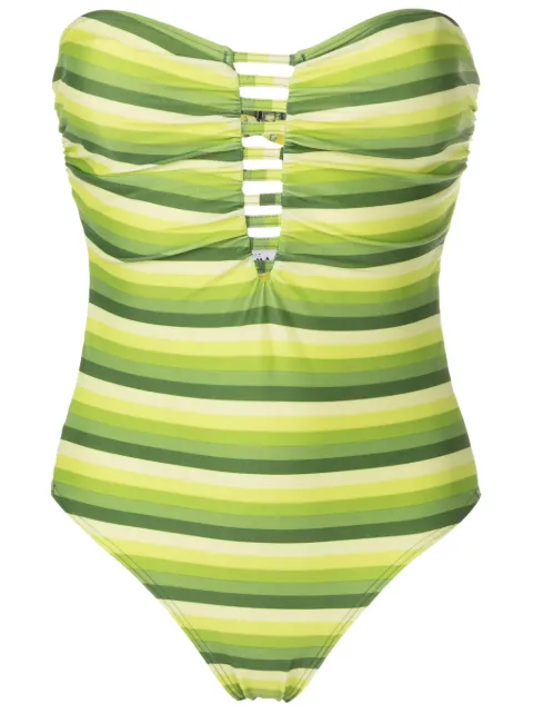 Amir Slama striped cut-out swimsuit