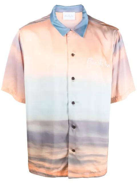 BLUE SKY INN camisa con satén de manga corta