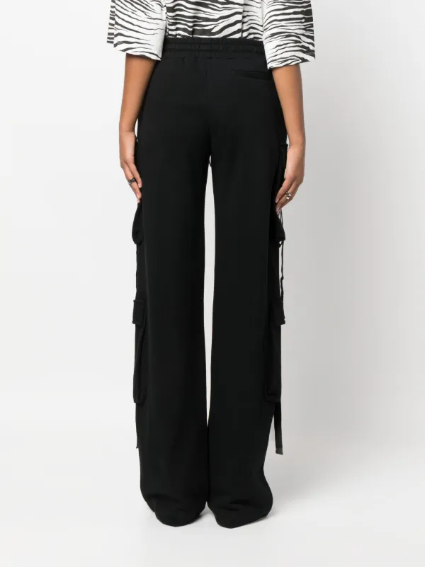 パンツ BLUMARINE Women Straight Pants P522P164A N0990 BLACK Blumarine straight-leg Cotton Cargo Trousers | Black | FARFETCH
