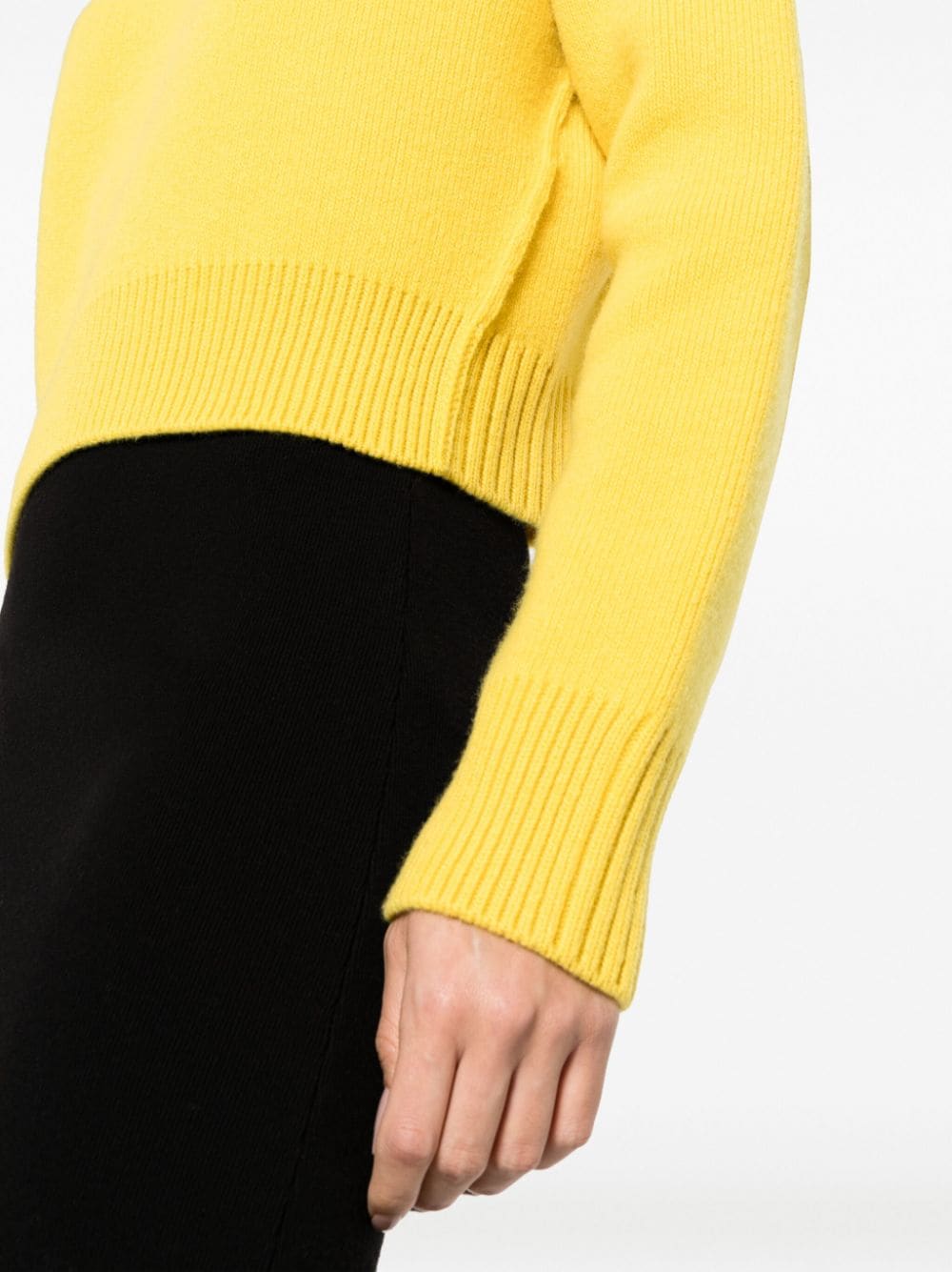 Shop Lanvin Cashmere-wool Blend Jumper In Yellow