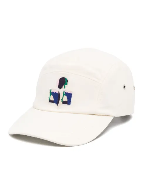 MARANT flocked-logo canvas cap 