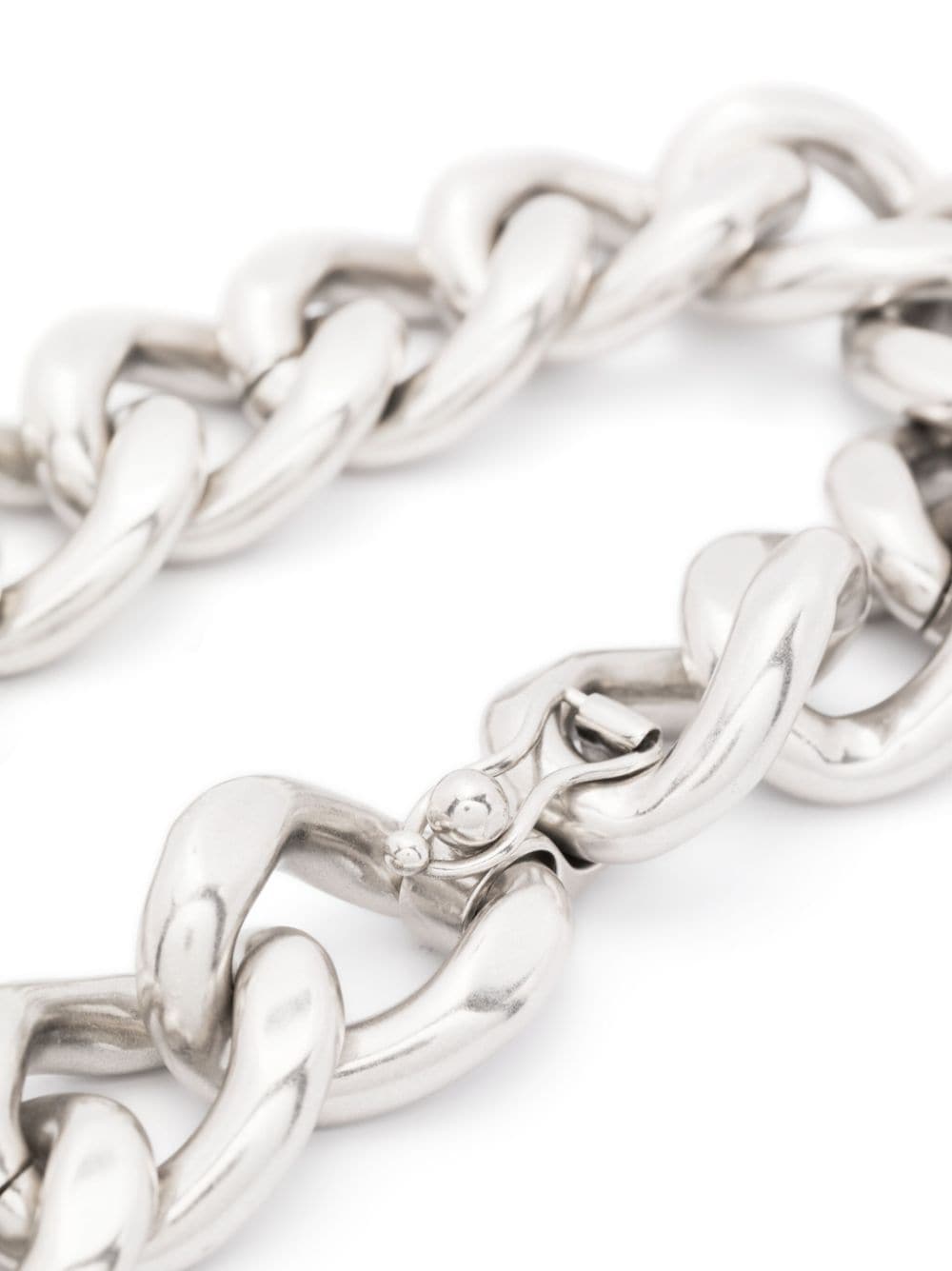 Shop Isabel Marant Chunky Curb-chain Necklace In Silver