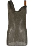 Blumarine buckle-detail knitted tank top - Gold