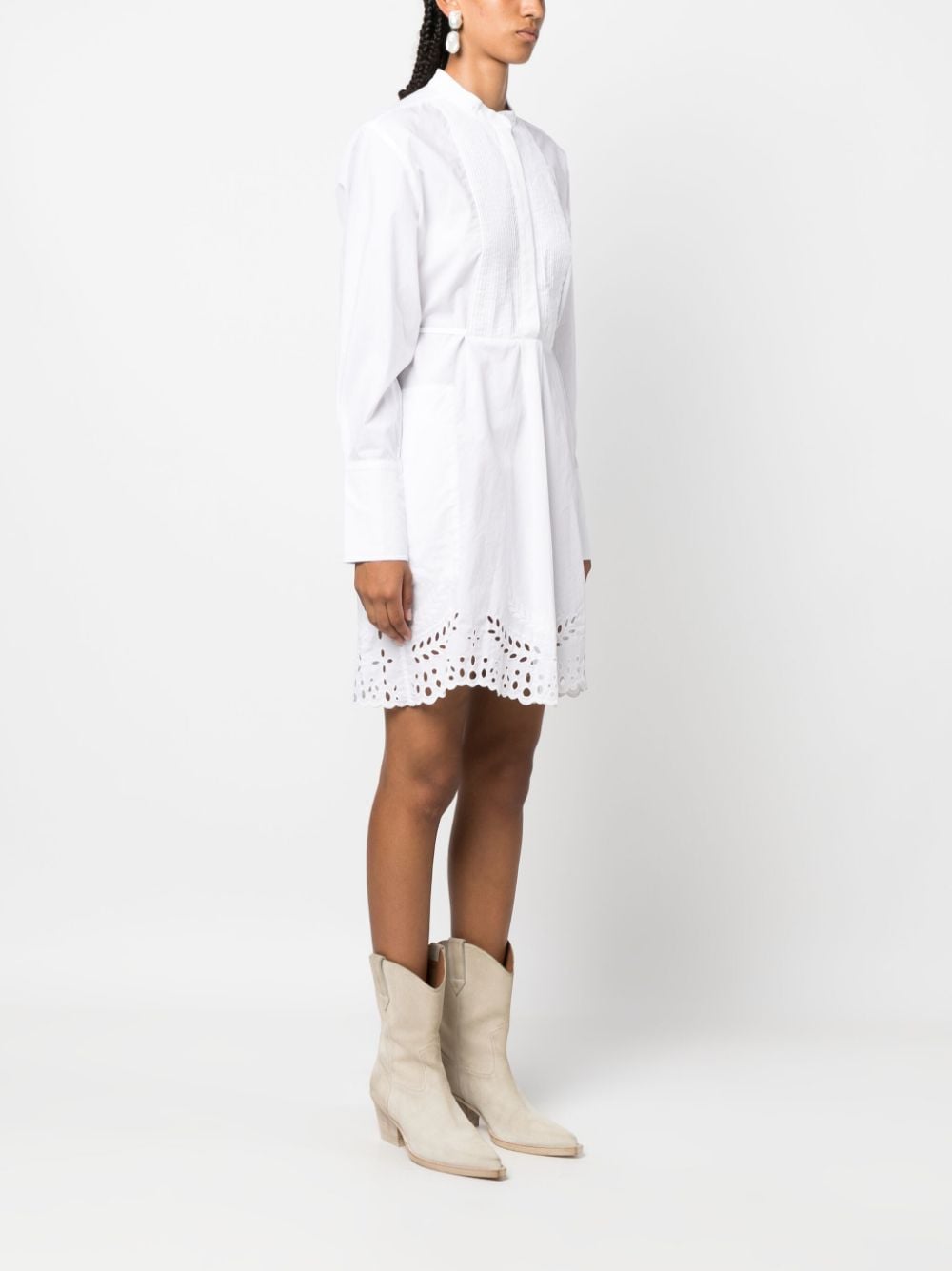 Shop Marant Etoile Rheana Broderie-anglaise Shirtdress In White