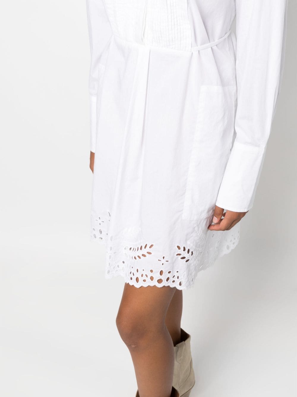 Shop Marant Etoile Rheana Broderie-anglaise Shirtdress In White