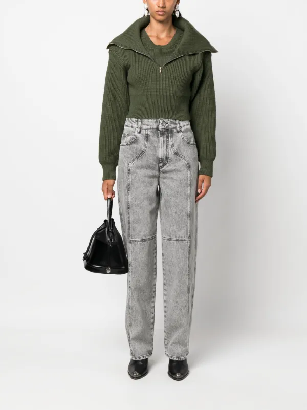 MARANT ÉTOILE Valeria ストレートジーンズ | グレー | FARFETCH JP