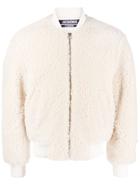 Jacquemus Le Blouson Pilou shearling bomber jacket Men