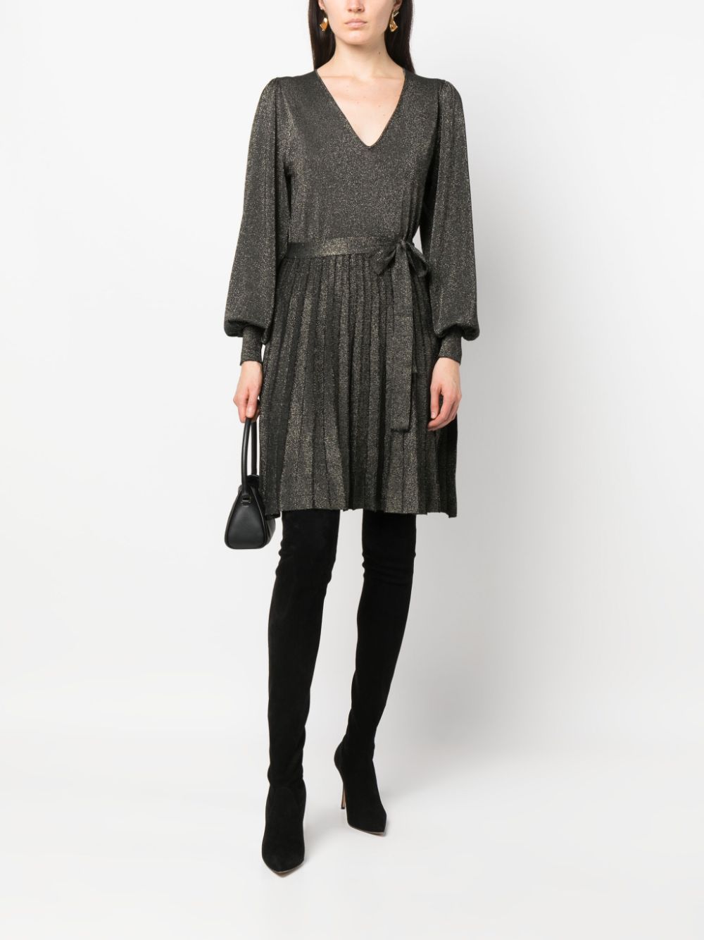 TWINSET Mini-jurk met lange mouwen - Zwart