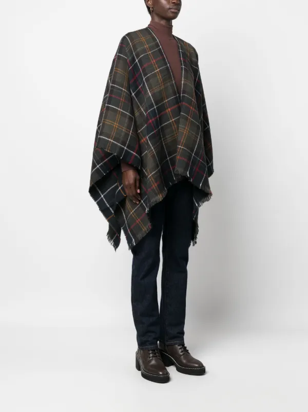 Barbour Montieth チェック ポンチョ | グリーン | FARFETCH JP