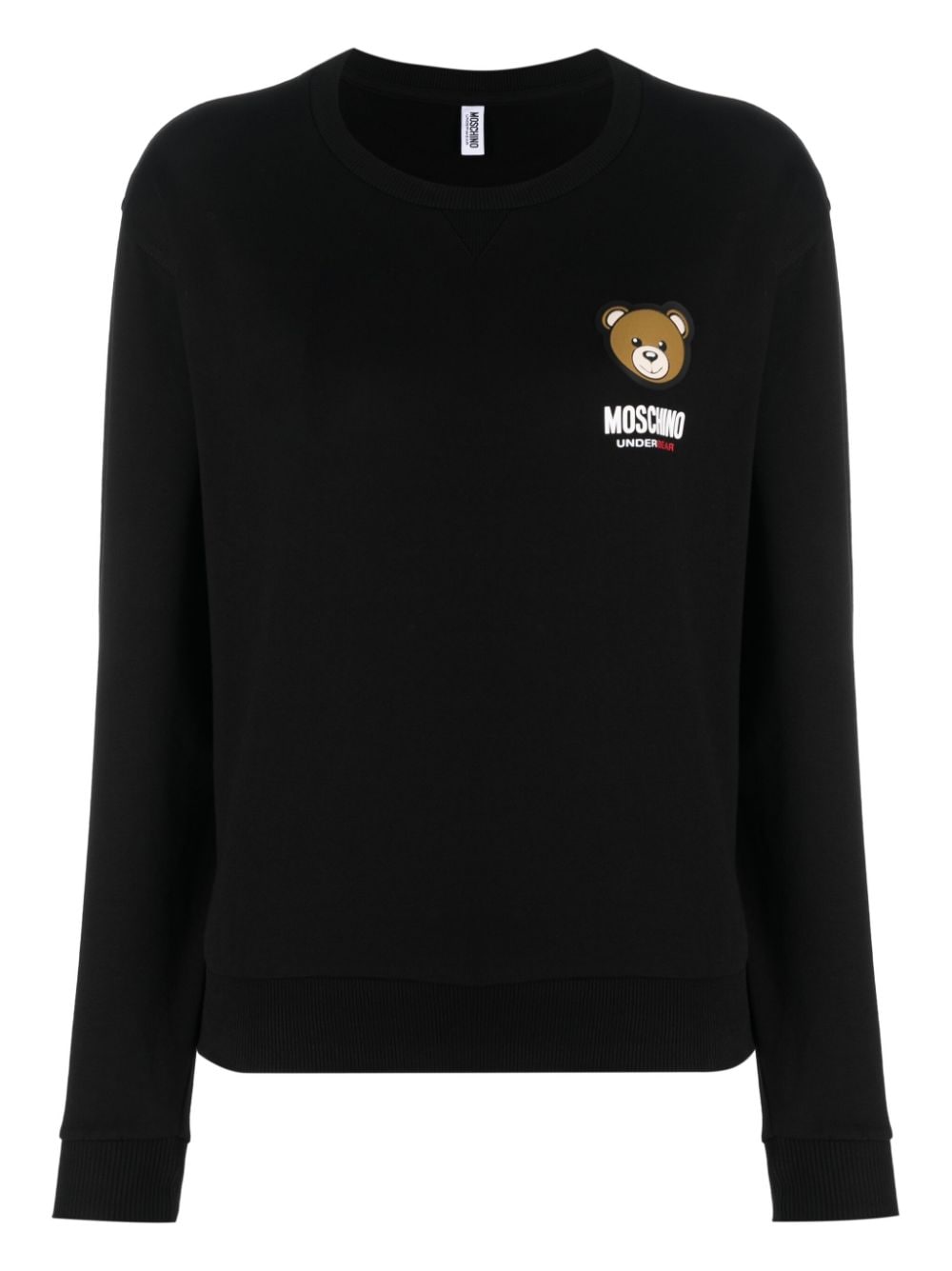 Moschino Teddy Bear-logo Jersey Sweatshirt In Black