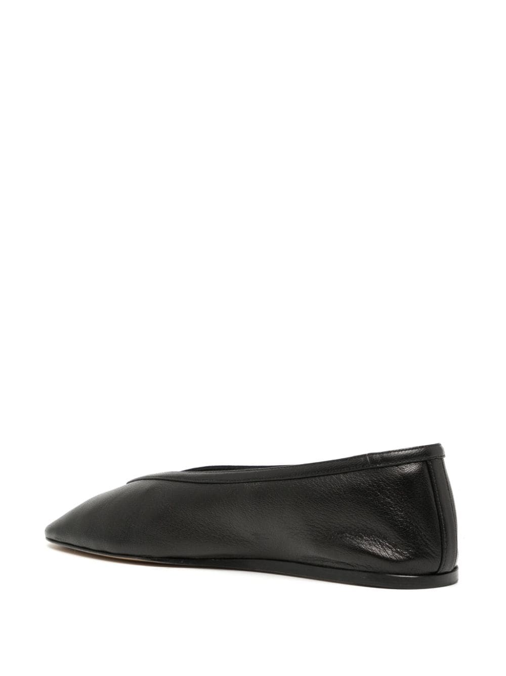 Shop Le Monde Beryl Luna Leather Ballerina Shoes In Black
