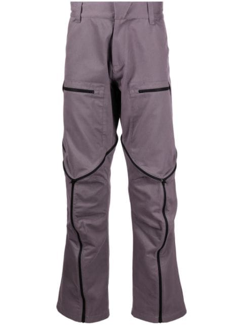 Olly Shinder contrasting zip-trim trousers