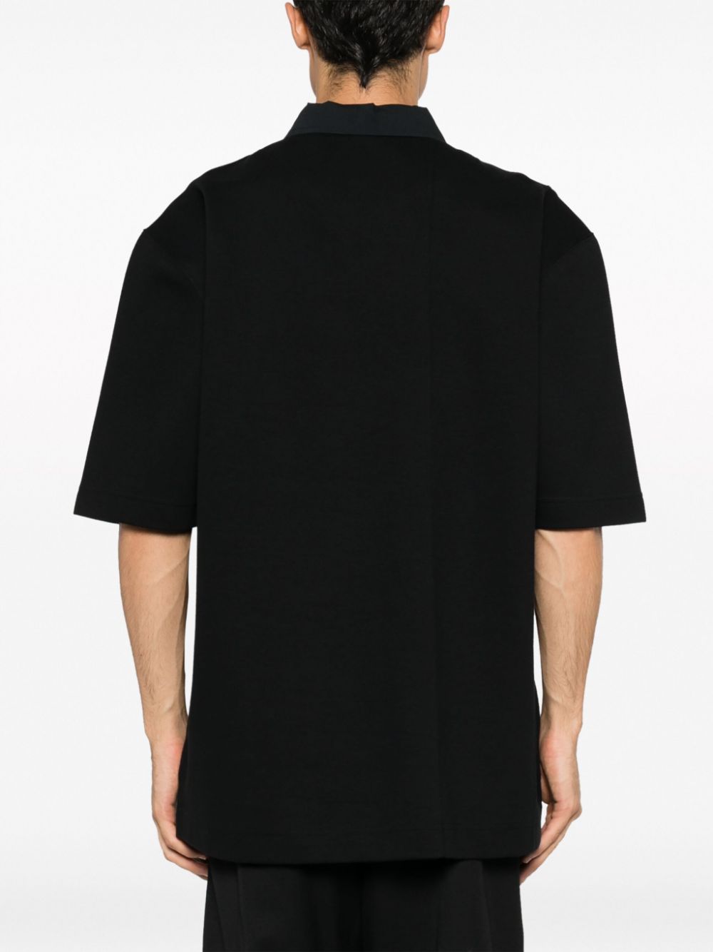 Shop Y-3 Logo-appliqué Polo Shirt In Black