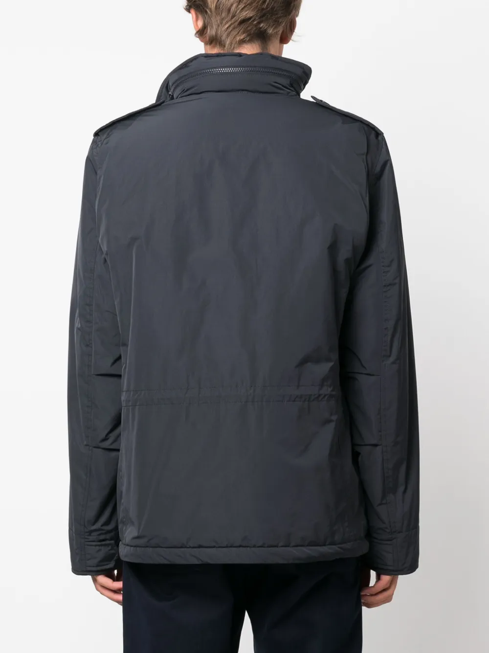 Aspesi Man Jacket Navy Blue Size Xxl Polyester In Blue