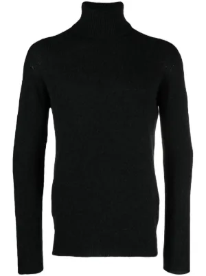 Black fine knit outlet polo neck