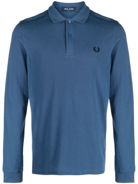 logo-embroidered cotton polo shirt