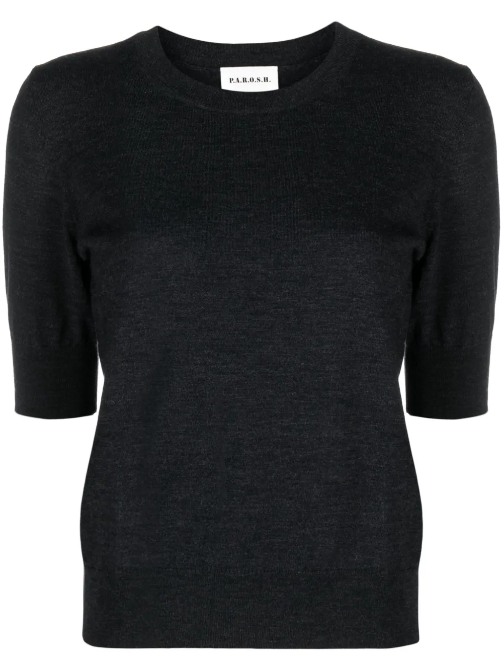 P.A.R.O.S.H. round-neck fine-knit top - Grigio