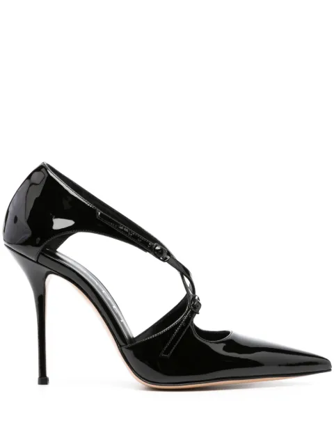 Casadei Anna 100mm leather pumps