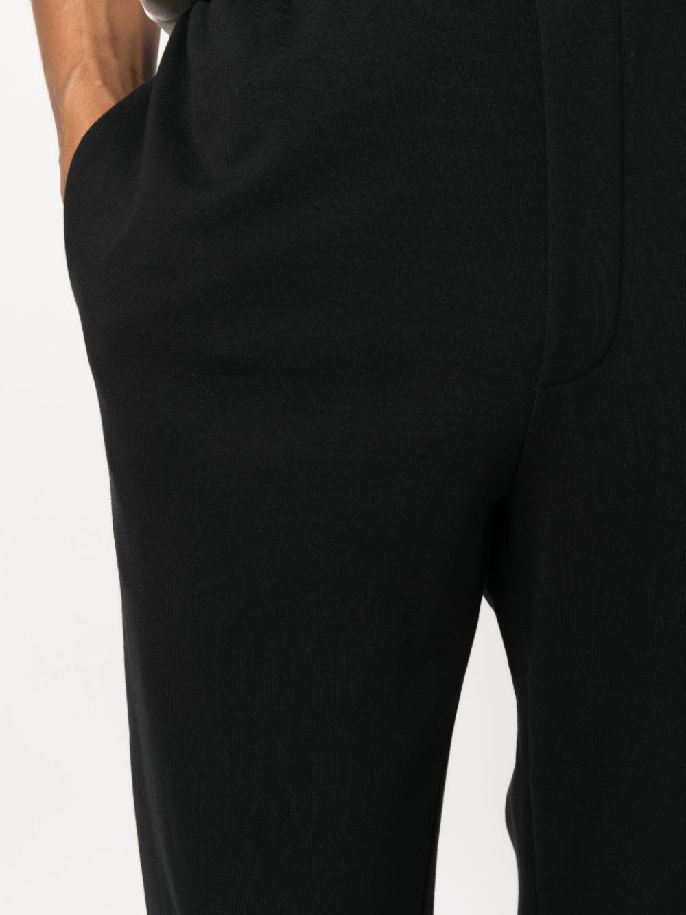 Shop The Row Tapered Cotton Track Pants In Black