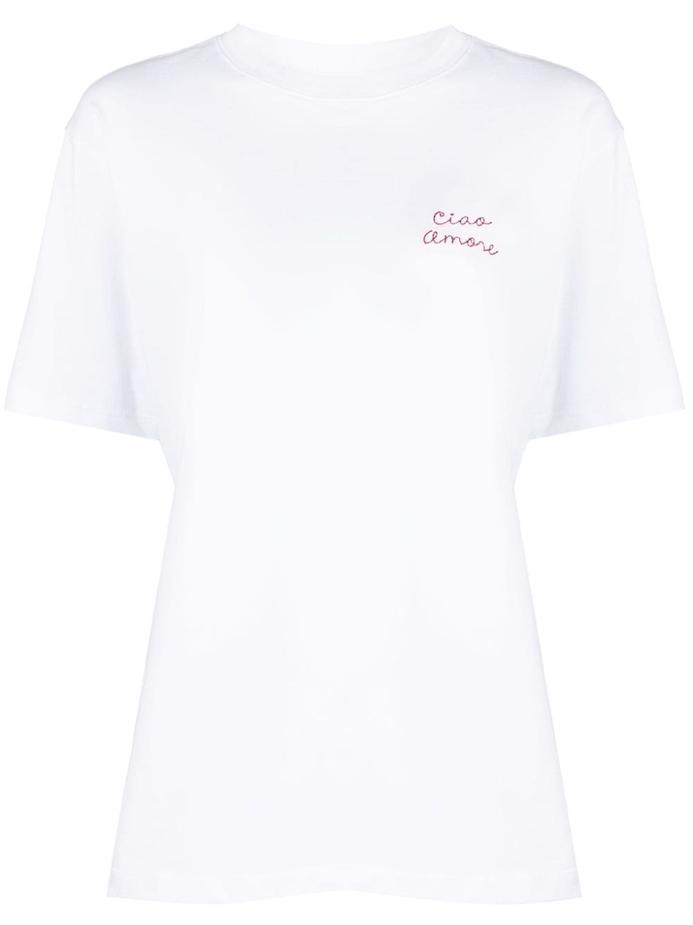 giada benincasa t-shirt en coton à broderies - blanc