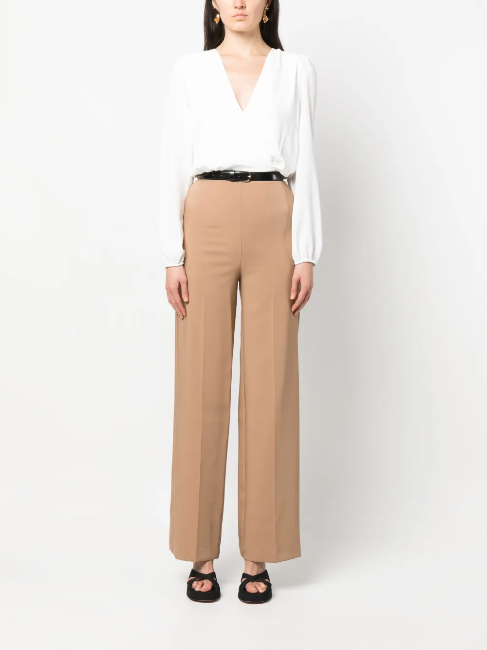 TWINSET Jumpsuit met wijde pijpen - Wit