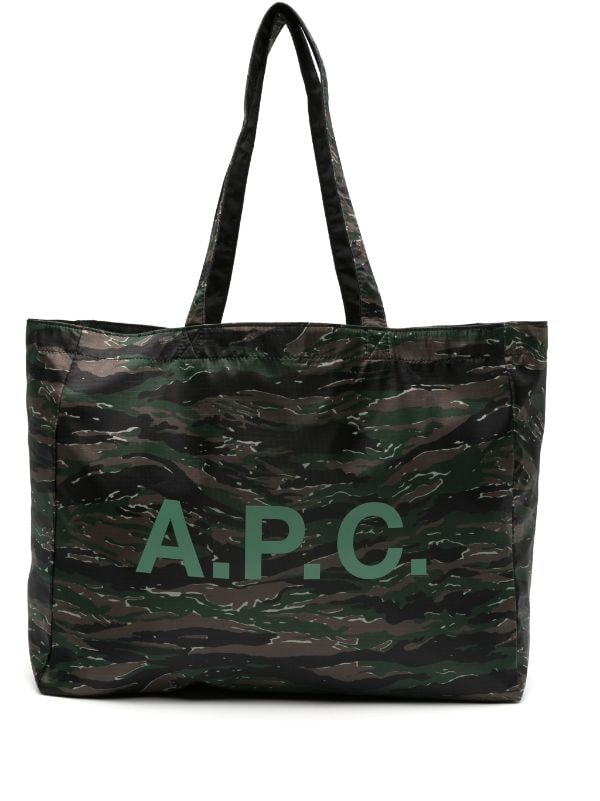 camouflage print tote bag