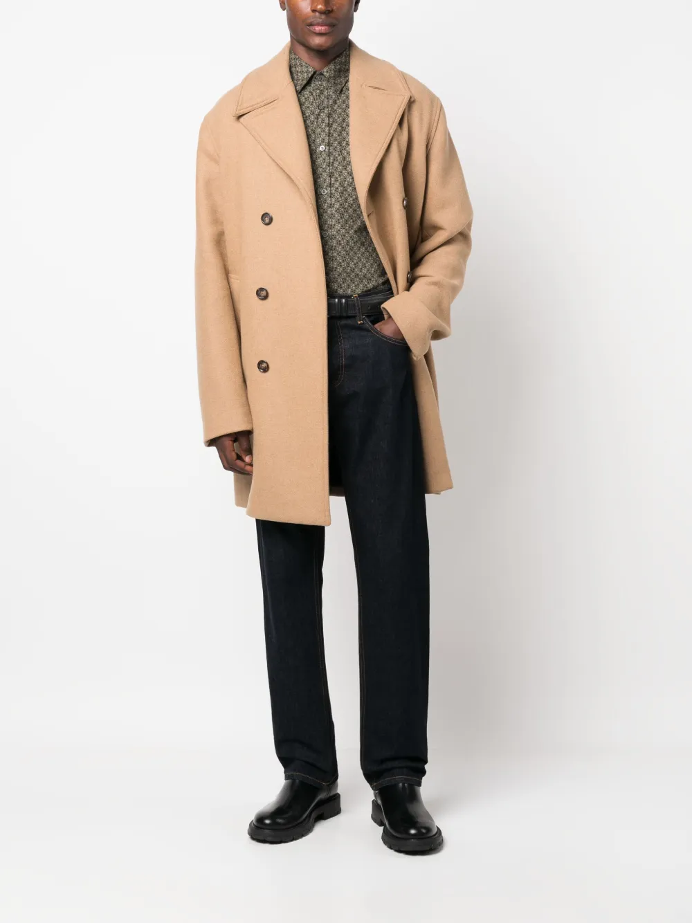 Canali Overhemd met print - Groen