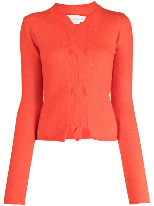 Pull en maille fine à découpes - Feng Chen Wang - Modalova