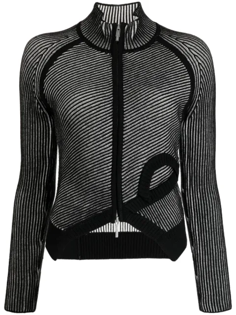 Feng Chen Wang zip-up two-tone bomber jacket