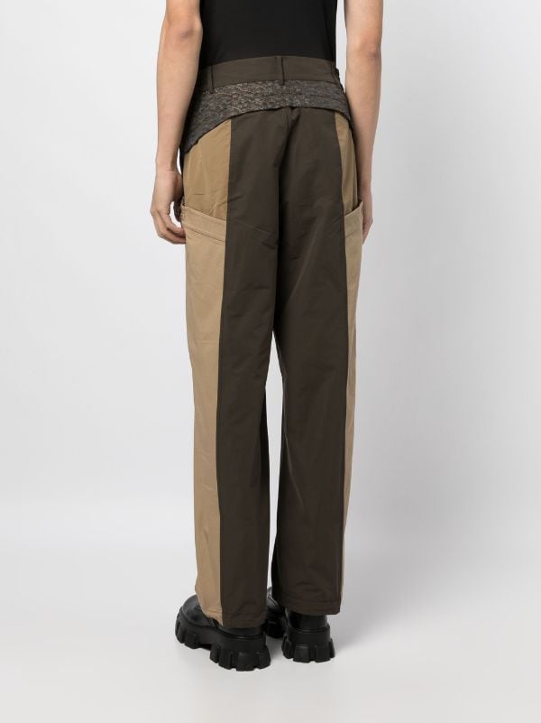 Feng Chen Wang two-tone straight-leg Trousers - Farfetch