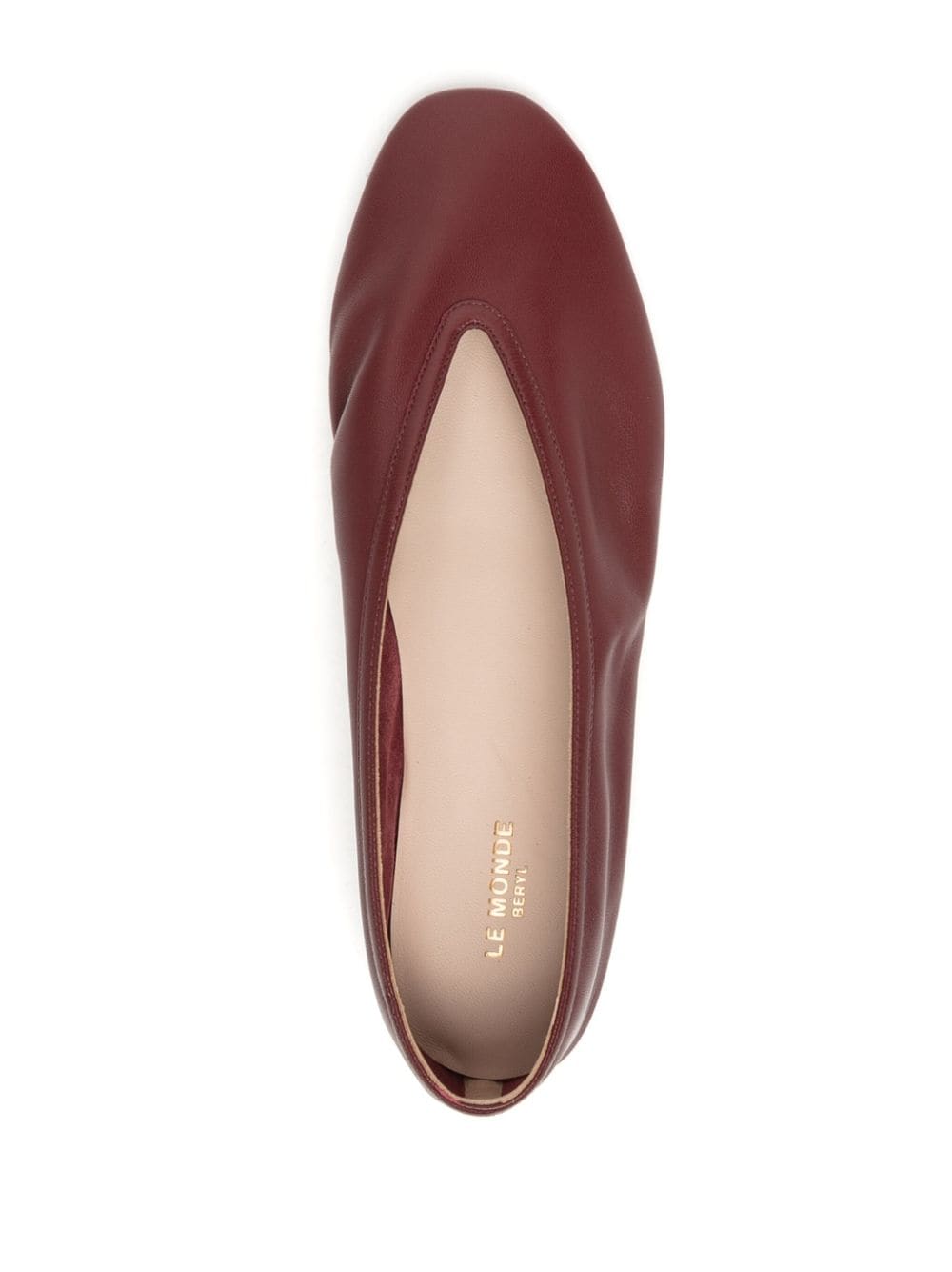 Shop Le Monde Beryl Luna Leather Ballerina Shoes In Red
