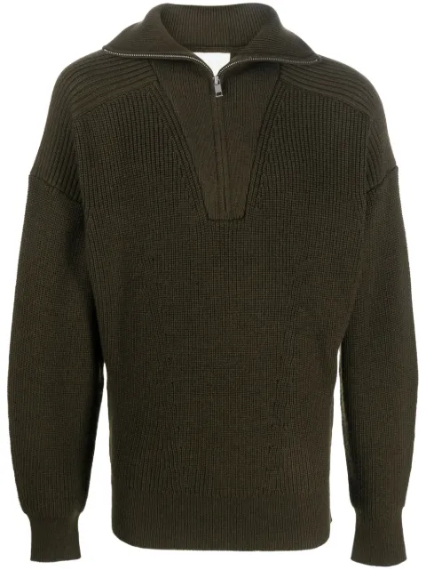 MARANT logo-patch zip-up jumper 