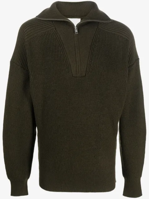 MARANT logo-patch zip-up jumper 