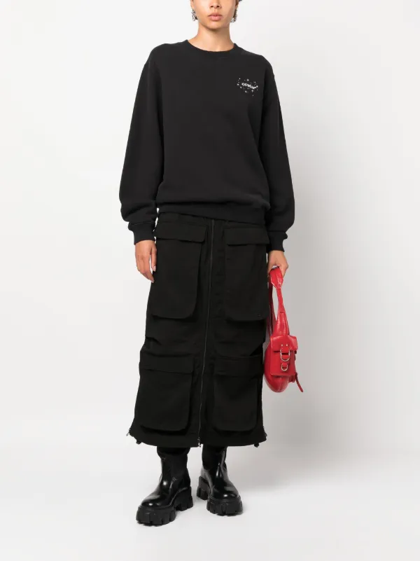 Off-White Bling Stars Arrow Cotton Sweatshirt | Black | FARFETCH