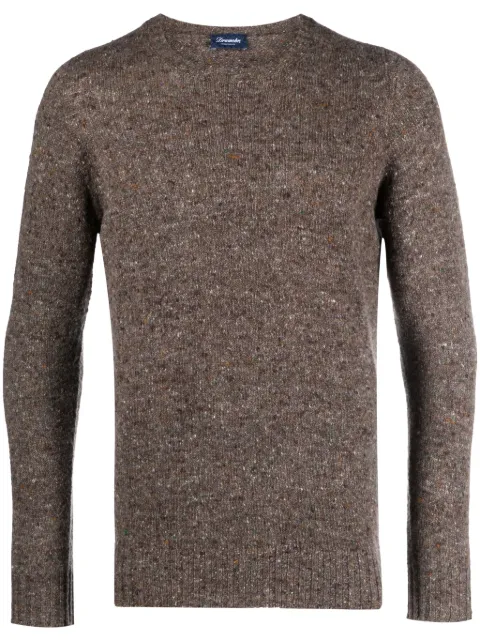 Drumohr speckled-knit crew-neck jumper