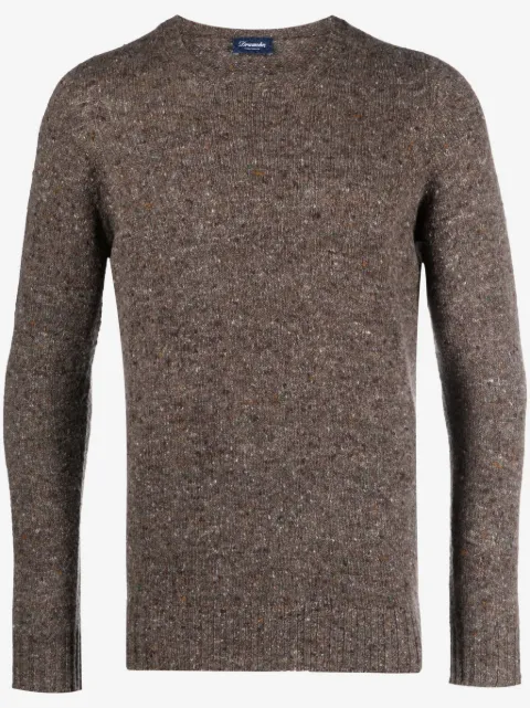 Drumohr speckled-knit crew-neck jumper