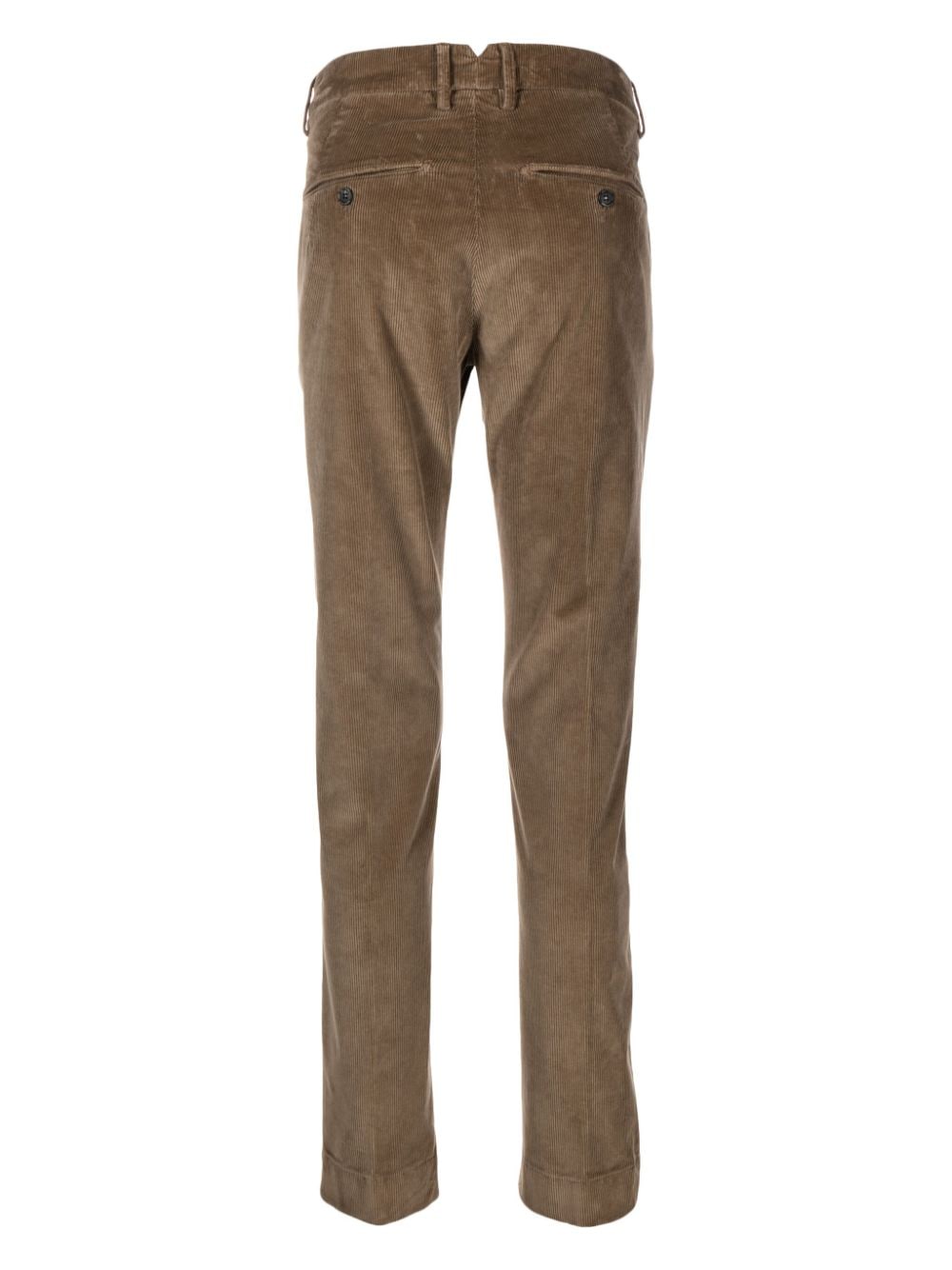 Hand Picked corduroy cotton slim trousers - Bruin