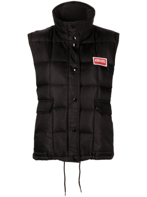 Kenzo logo-appliqué quilted gilet