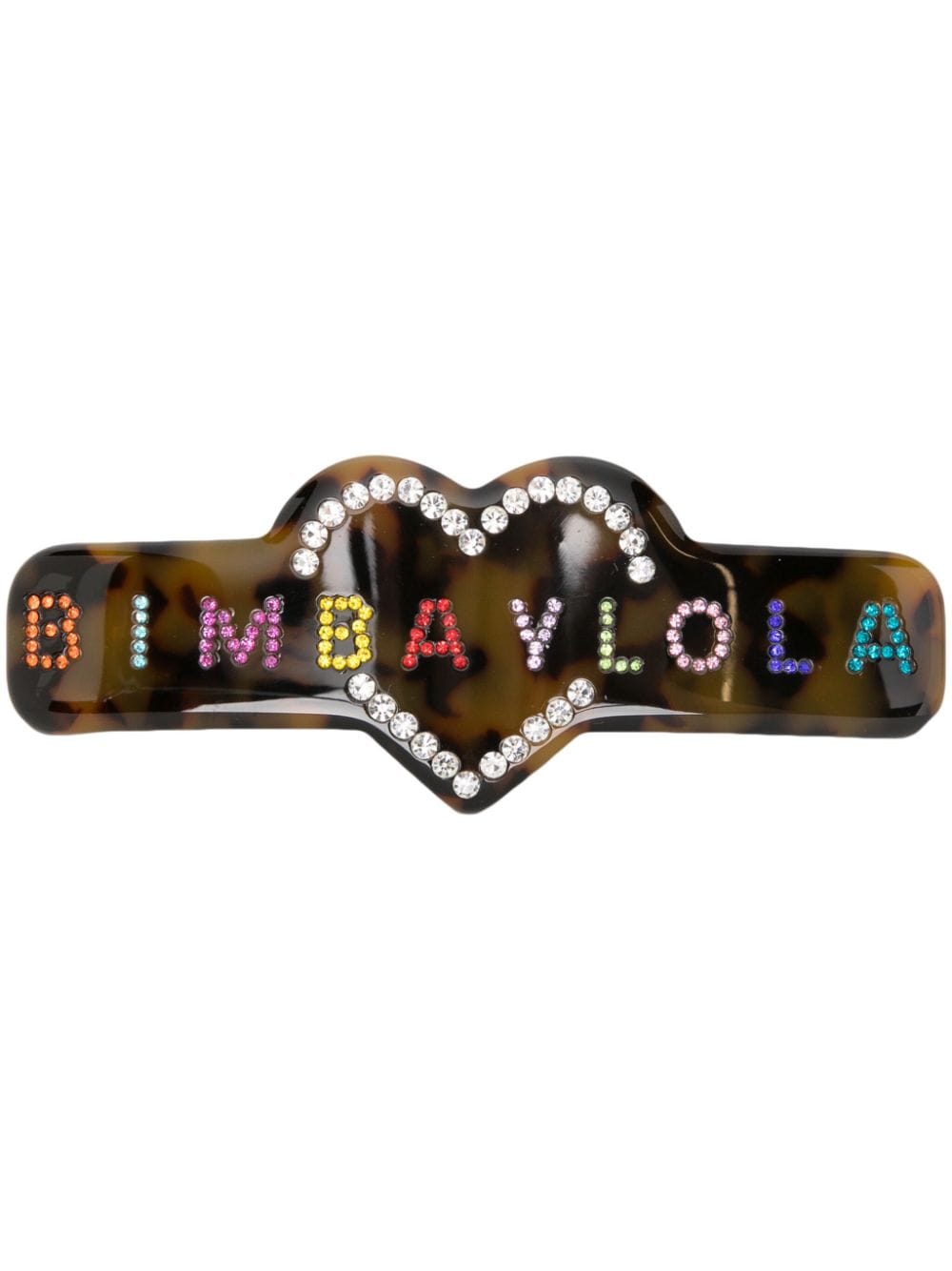 Bimba Y Lola Logo-embellished Tortoiseshell Hair Clip In Brown