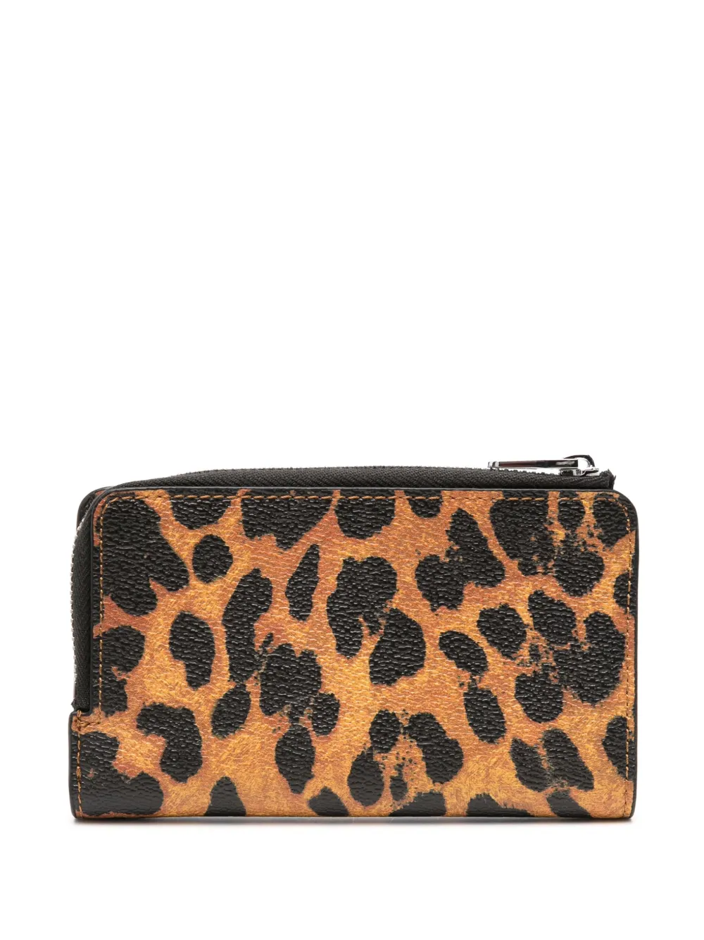 Bimba y Lola leopard-print leather wallet - Zwart