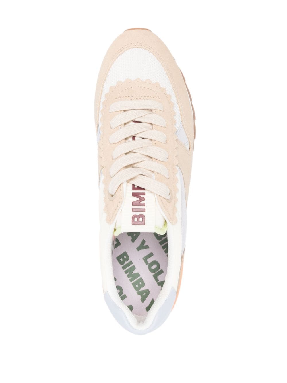 Bimba Y Lola Almond-Toe Panelled Sneakers - Neutrals