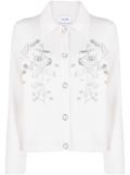 Barrie floral-embroidered beaded jacket - Neutrals