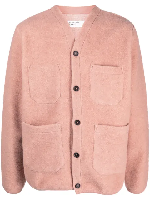 Universal Works V-neck knitted jacket