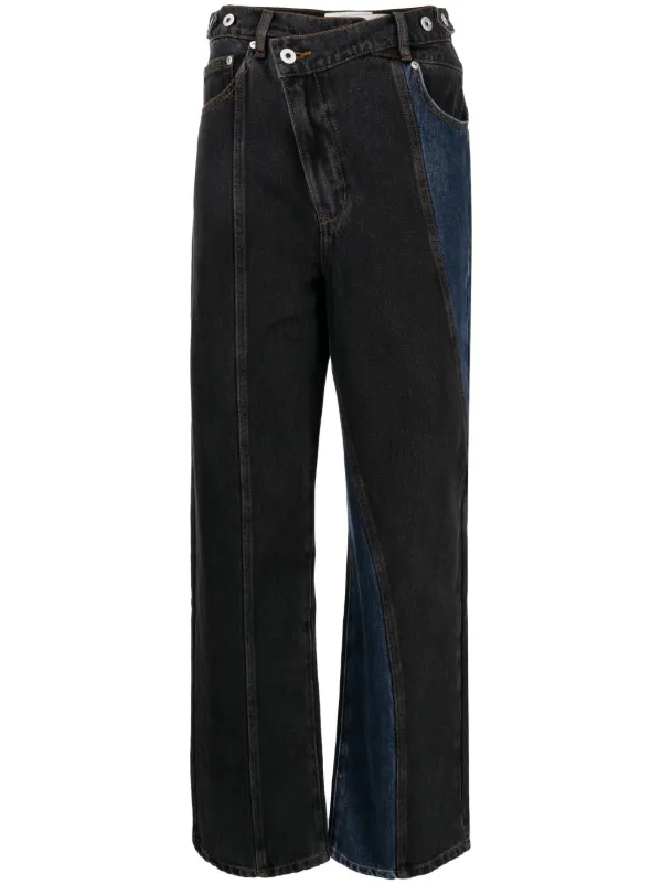 Feng Chen Wang asymmetric-rise straight-leg Jeans - Farfetch