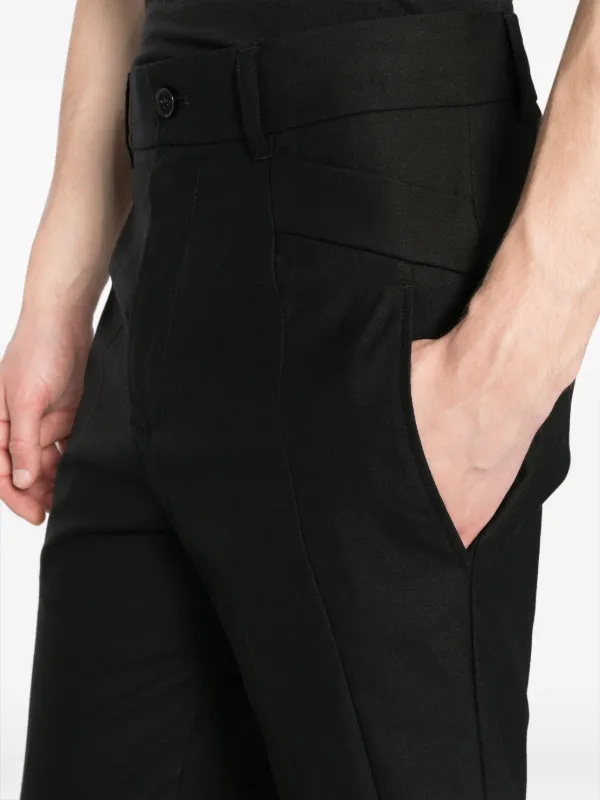 Feng Chen Wang ウールパンツ Feng Chen Wang ウール ストレートパンツ | ブラック | FARFETCH JP