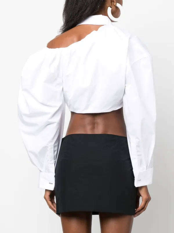 Jacquemus La Galliga クロップド シャツ | ホワイト | FARFETCH JP