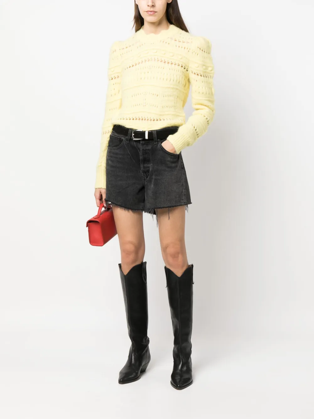 MARANT ÉTOILE Adler tricot-knit jumper - Geel