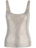 Giuseppe Di Morabito rhinestone-embellished sleeveless top - Silver
