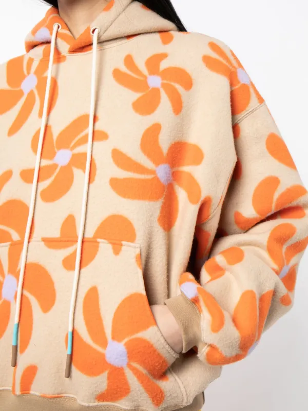 Mira Mikati floral print Fleece Hoodie Farfetch