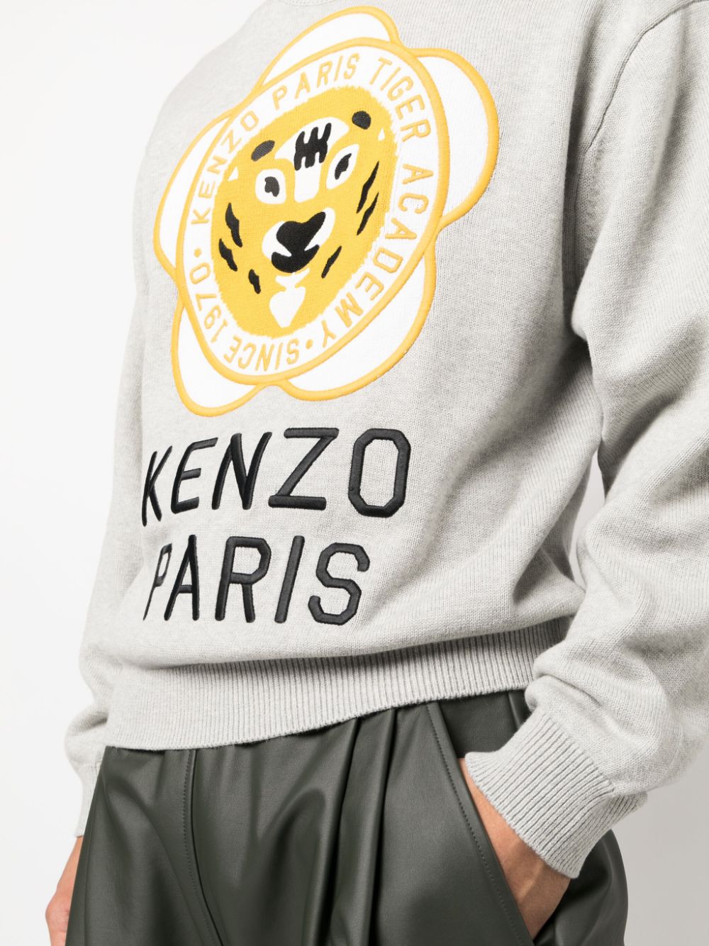 Kenzo logo-patch wool-cotton sweatshirt Men